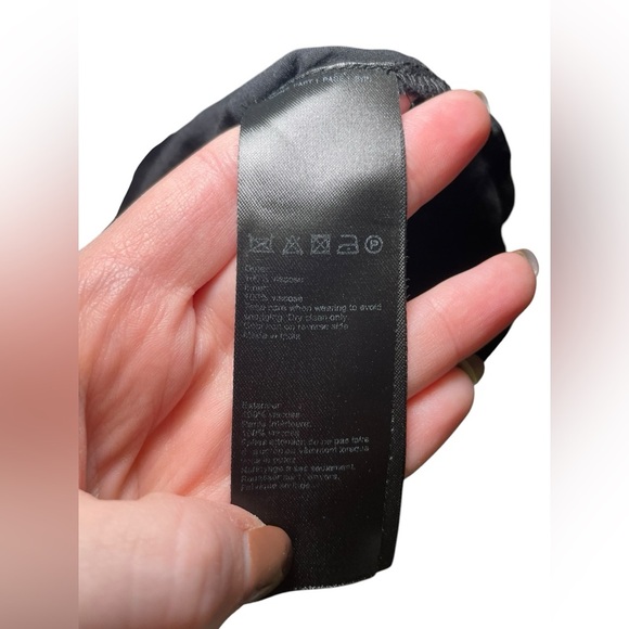 AllSaints Lilith Eyelet Fit & Flare Black Semi Sheer Dress Size 4 - Picture 5 of 10